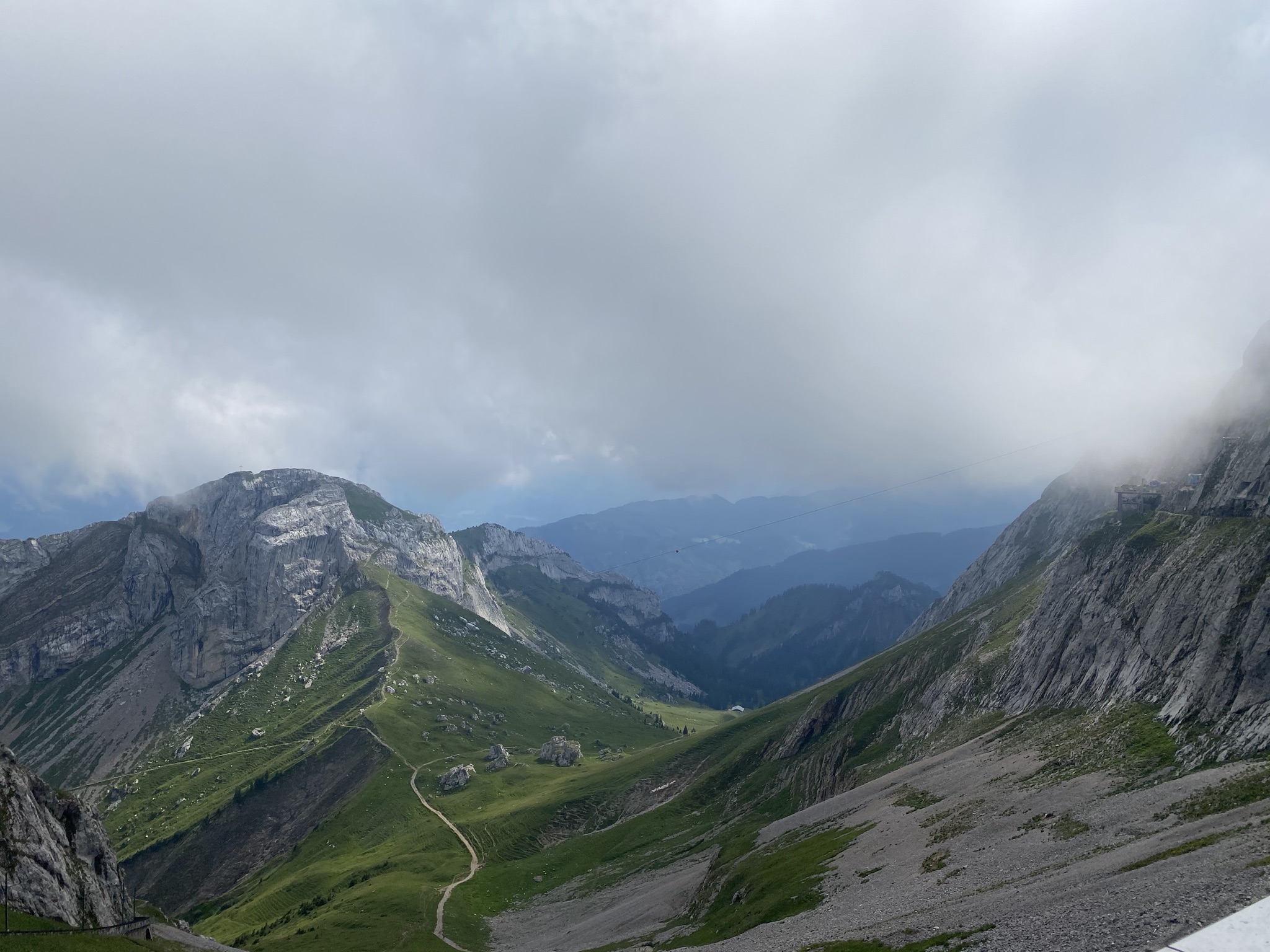 Hiking in Switzerland: Best Day Hikes in the Swiss Alps pilatus kulm hike views in lucerne, switzerland